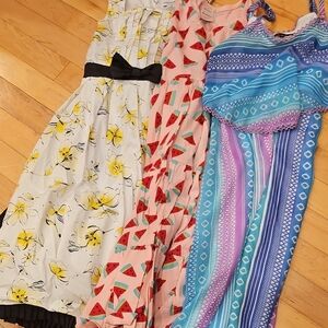 Floral and Patterned Kids Dress Set